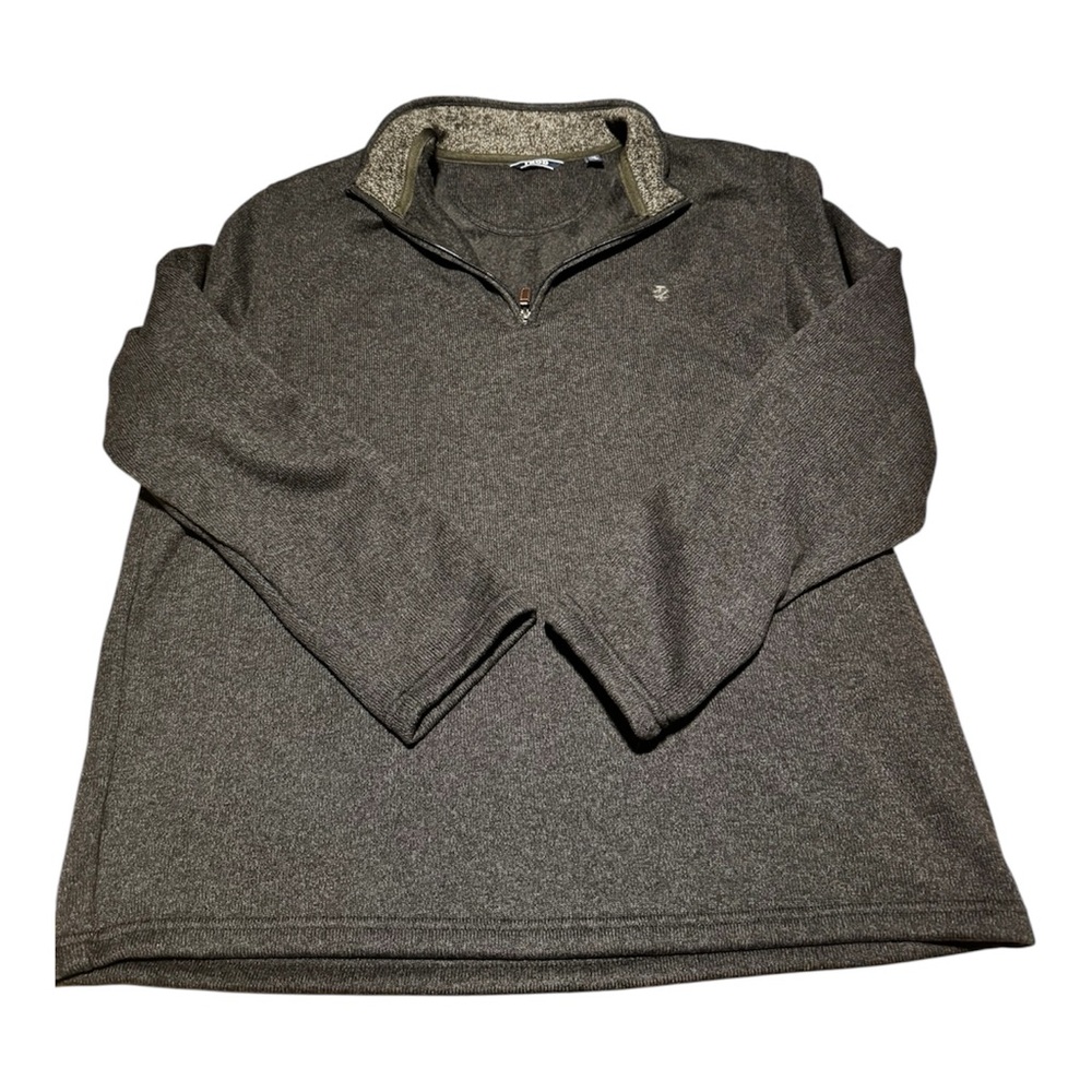Izod Men's Charcoal Zip-Up Sweater